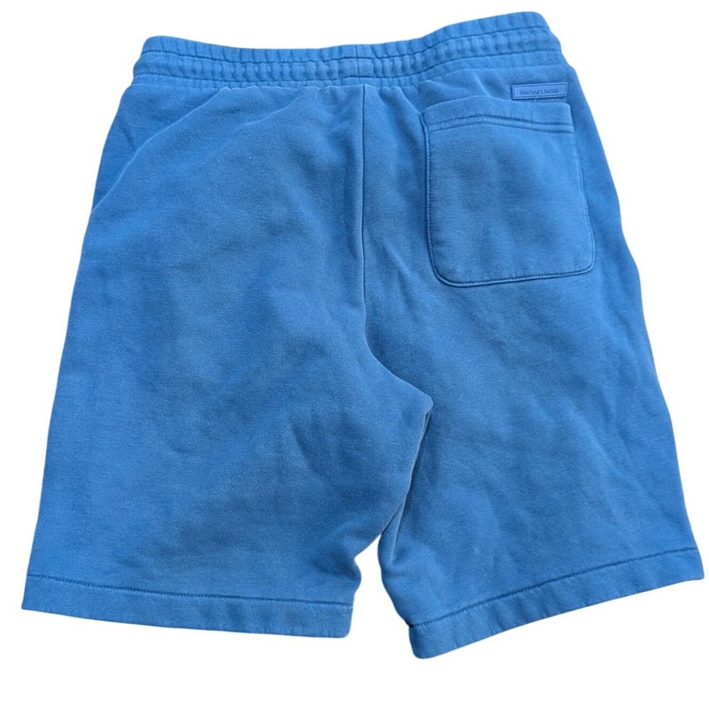 $90 MICHAEL KORS Mens Tide Blue Logo Tape Sweat Shorts XS Elastic Drawstring EUC - Picture 2 of 7